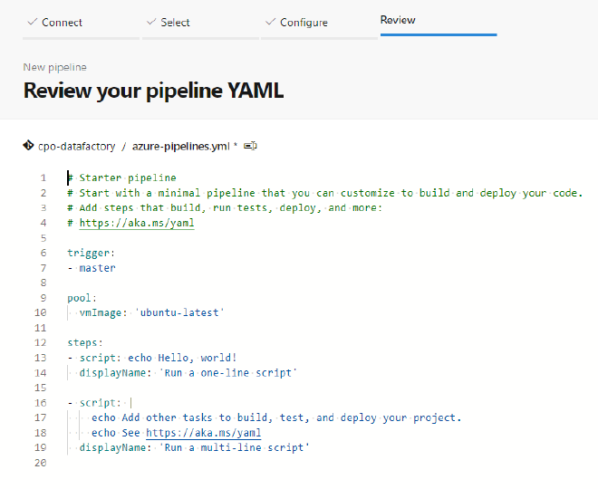 Azure pipeline YAML template