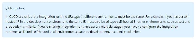 Warning message about IRs in Microsoft&rsquo;s docs